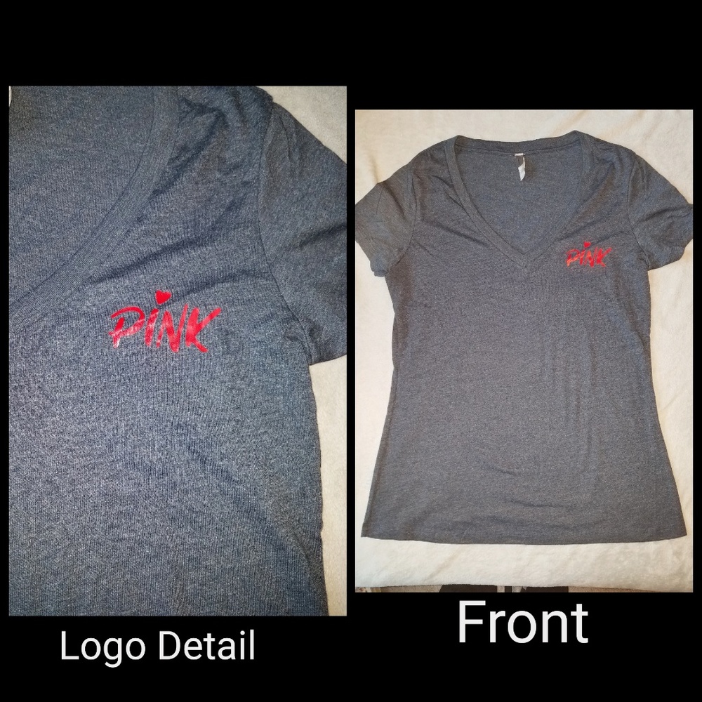 Generic Pink V-Neck T-shirt